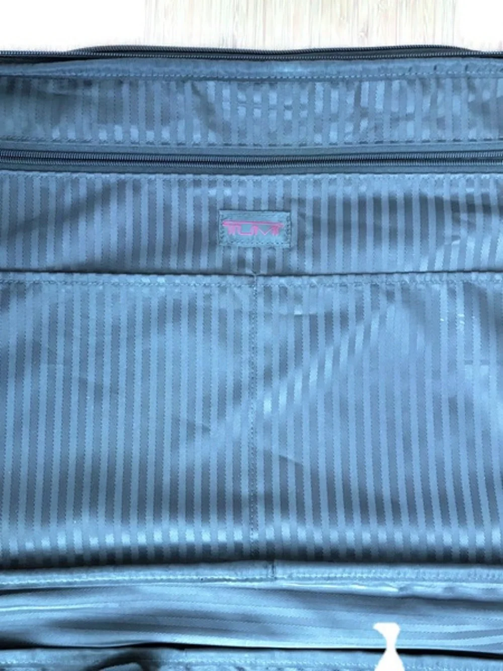 TUMI Black Nylon Expandable Weekender Duffel Bag